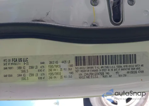 2016 Jeep Patriot Sport from USA, damaged, VIN 1C4NJPBA1GD547928